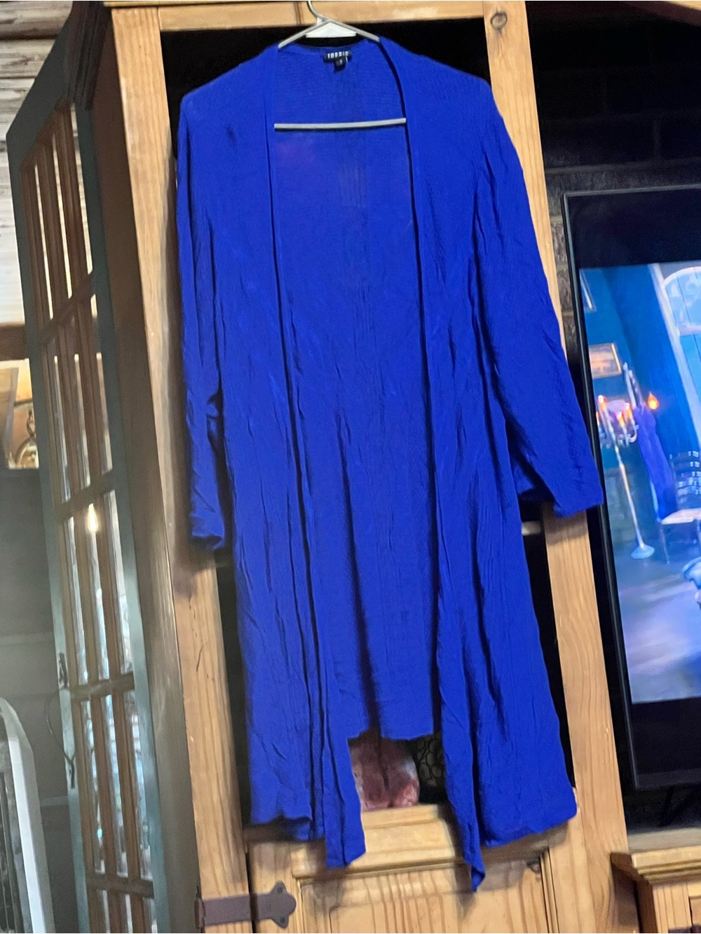 torrid Cobalt Blue Open-Front Long Cardigan